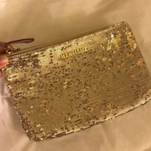 Silver and Gold Sequin Clutch/Wristlet